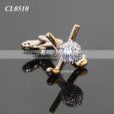 New Arrival Fashion Cufflinks Novelty Golf Design Best Gift For Men Cufflinks Wholesale Retail Gold Silver Metal Golf Cuff Links thumbnail-4