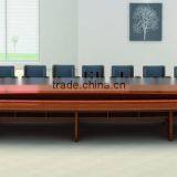 Conference Modern Design, Desk, Metal Wood Meeting Table With Power thumbnail-1