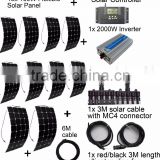 1000W flexible solar panel system for boats, yachts, marine