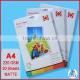 220gsm/m2 - A4 matte photo paper                        
                                                                                Supplier's Choice