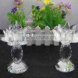 Factory Firectly Sale European Style K9 Crystal Material 2016New Design Can be Customized Size Crystal Lotus and Candle Holder thumbnail-1