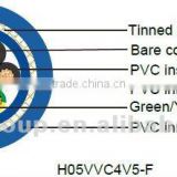 H05VVC4V5-F PVC Flexible Cable for Machinery Installation and Connections