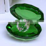 Personalized Crystal Glass Shell With Diamond Decoration