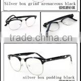 Retro fashion glasses half metal frame glasses wholesale