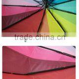 Colorful Rainbow 10 Ribs Automatic Lady Gift Umbrella thumbnail-3