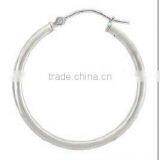 50mm Large Silver Hoop Earrings thumbnail-1