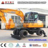 Earthmoving Equipment 8ton Wheeled Excavator Excavator Attachments