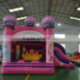 2016 New Design Gaint Inflatable Pink Snow White Combo Castle Combo With Slide for Sale Outdoors thumbnail-3