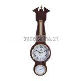 Pearl Wooden Wall Clock PW984 With Weather Station