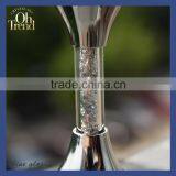 Custom Creative Fashion Personality Round Frame Eye Glasses Silver Wine Glass for Party Wendding thumbnail-3