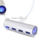 Premium Aluminum Casing Type C Change to 4 Port USB 3.0 HUB With LED Light