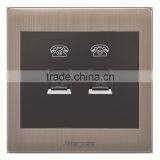 Two Gang Telephone Socket Pressure-line Type