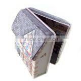 house shaped tin can,house tin box,indian tea tin boxes