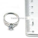 Classic Women Jewelry Silver Never Fade Diamond Stainless Steel Finger Ring thumbnail-2