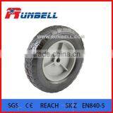 8"x1.75" Semi-Pneumatic Solid Lawnmower Wheels With Plastic Rim