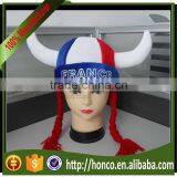 Dense Velvet France Football Fans Girl Cap/french Fans Girl Hat thumbnail-1