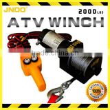 Portable 2000lbs mini 12V electric winch for ATV
