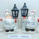 Hot Selling Ceramic Christams Santa With Lantern thumbnail-1
