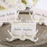 Pure White Deer Antler Wedding Place Card Holder thumbnail-2