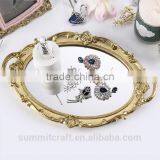 Fashion Antique Resin Oval Jewelry Mirror Tray thumbnail-1