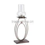 Silver Glass Candle Stand thumbnail-1