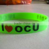 Debossed and Fill Colored Oil Silicone Bracelet thumbnail-1