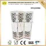 Antique Look Engraved Room Divider Decorative Wood Screen thumbnail-1