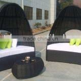 Garden Rattan Lounge or Patio Wicker Sunbed thumbnail-1