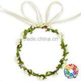 Deluxe Braided Leather Floral Headband thumbnail-6