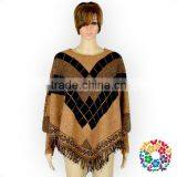 Tight Cuff Dolman Sleeve Sweater Shirts Brown Top Ladies Shawl thumbnail-1