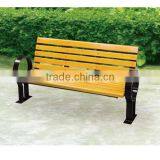 Rustic Cast Wrought Iron Wooden Park Bench HY-3 thumbnail-1