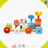 Wholesale Kids Wooden Animals Blocks Stacking Game Cheap Wooden Animals Blocks Stacking Toy Popular Baby Toy W13D113 thumbnail-2