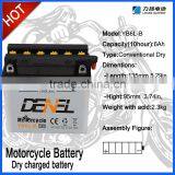 12n6-3b High Performance Dry Charged Motorcycle Battery YB6L-B Motorcycle Battery thumbnail-1
