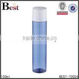 Best Sellers Cost Price Wholesale 100ml Pet Bottle Skin Care Cosmetic Toner Blue Plastic Bottle Pet With Cap and Insert thumbnail-1
