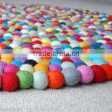 High Quality Nepal Handmade Round Wool Felt Ball Carpets/rugs thumbnail-1