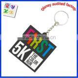 OEM Soft Rubber Keychain , Silicone Keyring , Logo Debossed Key Chain thumbnail-2