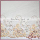 Yellow Floral Silver Metallic Yarn Embroidered Fabric Lace Trimming for Bra,lingerie thumbnail-3