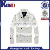 2014 New Fashion Slim Fit Plain Unisex Long Sleeve Cotton Tshirt Printing thumbnail-1