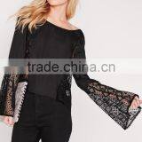 OEM Service Wholesale Korean Style Fancy Lace Blouse thumbnail-2