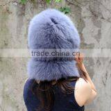 CX-C-01E Fashion China Supplier Winter Fox Fur Hat And Ring Scarf Set thumbnail-6