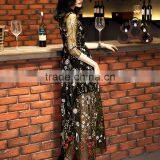 Maxnegio Maxi Dress Woman Long Sleeve Embroidery Guinea Brocade Women Casual Dress thumbnail-4