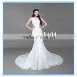 Fashion V Neck Tulle White Handmade Beaded Embroidery China Custom Made Wedding Dress thumbnail-2