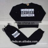 Fashion Women Sport Tracksuits Custom Print Cotton Jogger Sets Sweatshirt+pants 2pcs Running thumbnail-1