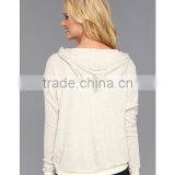 Spring Autumn Thin Bomber Straight Hem Thin Fleece Hoodie With Hooded and Front Big Pocker thumbnail-4