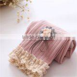 S32832W 2017 Spring Flower Girl Pants Baby Girls Leggings Kids Cotton Lace Bowknot Trousers thumbnail-2