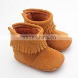 2017 Spring New Arrival Leather Material Moccsins Baby Football Boot thumbnail-2