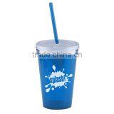 USA Made 16 oz Insulated Tumbler With Straw And Lid - Double-wall, BPA/BPS-free and Comes With Your Logo thumbnail-5