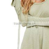 2017 OEM Women Seaside Style Vented Long Sleeve Blouse Dress thumbnail-3