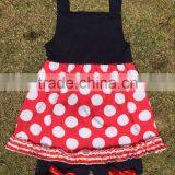 2016 Hot Sale Girls Feather Flutter Sleeve Tops Icing Shorts Set Bulk Wholesale Kids Toddler's Clothing Designer thumbnail-2