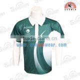 Wholesale Custom Design 100% Polyester Sublimation Sports Cricket Jersey thumbnail-5